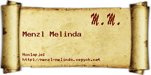 Menzl Melinda névjegykártya